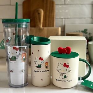 Lot of Starbucks x Hello Kitty Mug and Tumbler Set New!